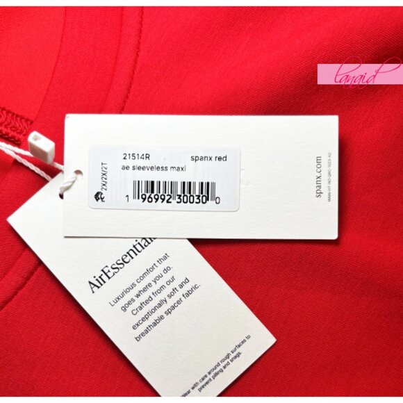 Spanx AirEssentials Sleeveless Maxi Red Long Side Slits Ultra-Soft Sundress 2X - Picture 11 of 14